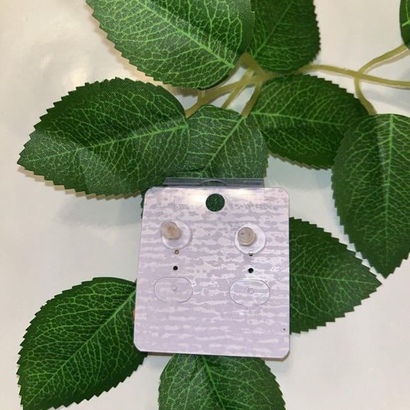 Faux Sapphire/Gold Rhinestones Beautiful Pierced Earrings Fashion Jewelry NWT - Picture 4 of 5